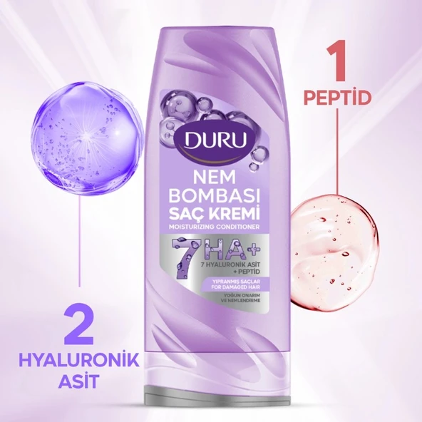 DURU NEM BOMBASI SAÇ KREMİ YOĞUN ONARIM VE NEMLENDİRME 385 ML ürün görseli 1