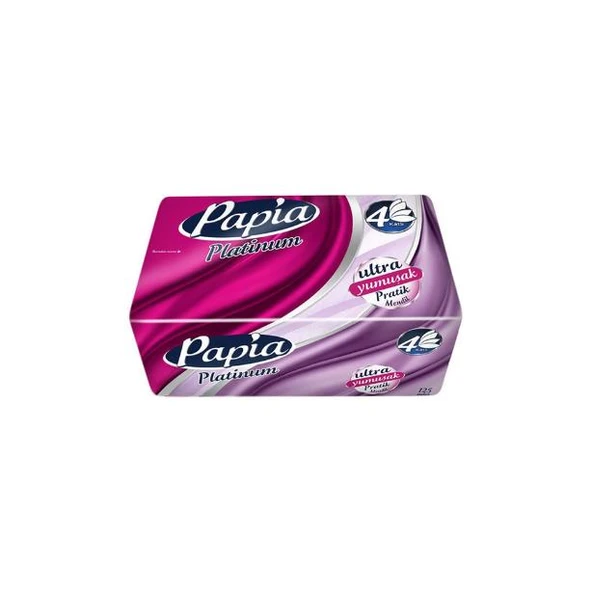 Papia Platinum Pratik Mendil 125 Yaprak (4 Katlı) Tekli Pk ürün görseli 1
