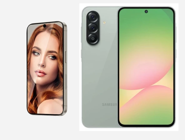 Samsung Galaxy A57 ile Uyumlu Ayna (Mirror) 9H Kırılmaz Nano Ekran Koruyucu | Ekran Kapalıyken Ayna ürün görseli 1