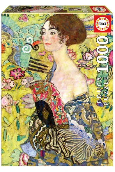 Educa 1000 Parça Yelpazeli Kadın Puzzle - Lady With A Fan Gustav Klimt - 19932 ürün görseli 1