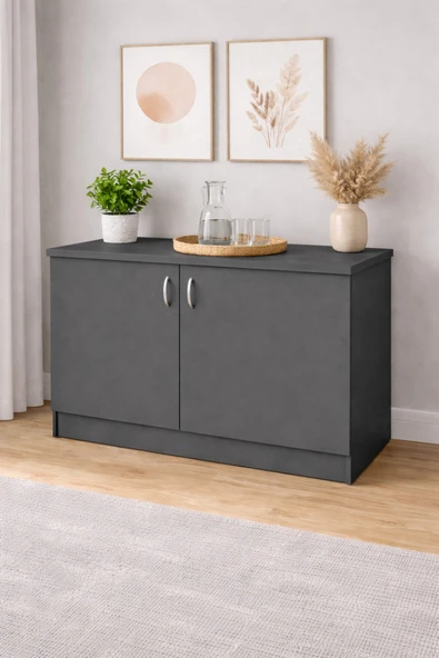 Tdesigno İzya Mutfak Alt Modül-Çok Amaçlı Dolap-Kiler Dolabı 120 Cm -Tezgah Dahil ürün görseli 1