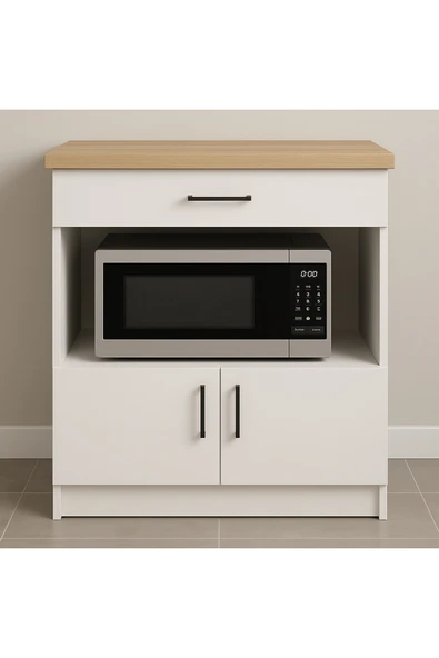 Tdesigno Nexa Çok Amaçlı Dolap - Mikrodalga - Erzak - Mutfak - Kiler Dolabı - 80 cm ürün görseli 1