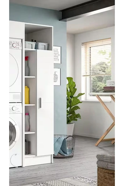 Tdesigno Sava Temizlik Malzeme Dolabı - Çok Amaçlı Dolap - Banyo Dolabı - 60 CM ürün görseli 1