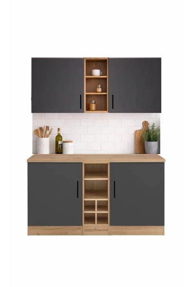 Tdesigno AYZA 4 KAPAKLI ÇOK AMAÇLI DOLAP-MUTFAK DOLABI-MİKRODALGA-ERZAK-AİRFRYER-KİLER DOLABI-KAHVE KÖŞESİ ürün görseli 1