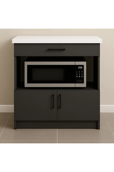 Tdesigno Nexa Çok Amaçlı Dolap - Mikrodalga - Erzak - Mutfak - Kiler Dolabı - 80 cm ürün görseli 1