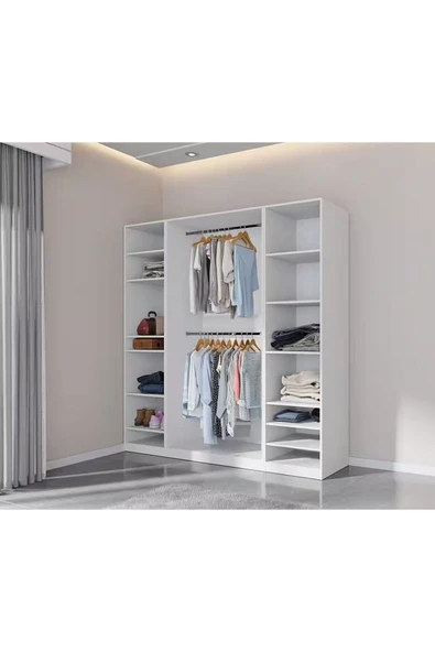 Tdesigno Siren Açık Giyinme Dolabı - Çok Amaçlı Dolap - Gardırop 200 Cm ürün görseli 1