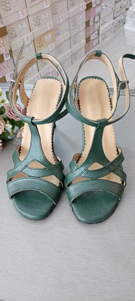 "ışıltılı adım" MİRADA MODEL 8,5 CM 13 PONT TOPUK BOYU TANGO, DANS VE ABİYE AYAKKABISI ürün görseli 1