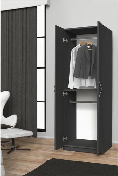 Tdesigno Sahar Giyinme Dolabı - Çok Amaçlı Dolap - Gardırop 60 Cm-2 Kapaklı ürün görseli 1