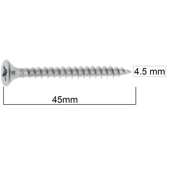 Meridyen Sunta Vidası 4.5x45 (200 Adet) - Resim 2