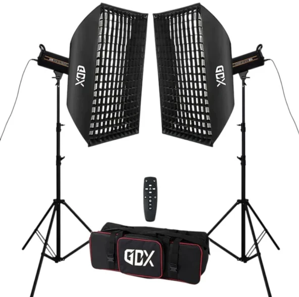 Gdx HD-200II C BiColor 2'li Işık Seti 200W Video Led Işığı ürün görseli 1