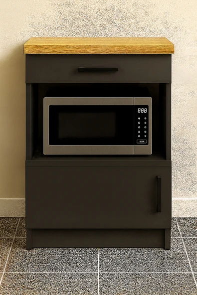Tdesigno Dora Çok Amaçlı Dolap - Mikrodalga - Erzak - Mutfak - Kiler Dolabı - 60 cm ürün görseli 1