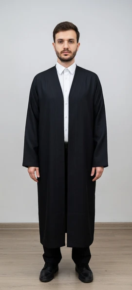 AEROBİN KUMAŞ LÜKS NAMAZ CÜBBESİ SİYAH ürün görseli 1