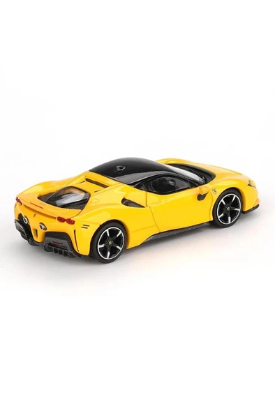 BBR Ferrari SF90 Giallo Modena Sarı  1/64 Model Araba - Resim 2