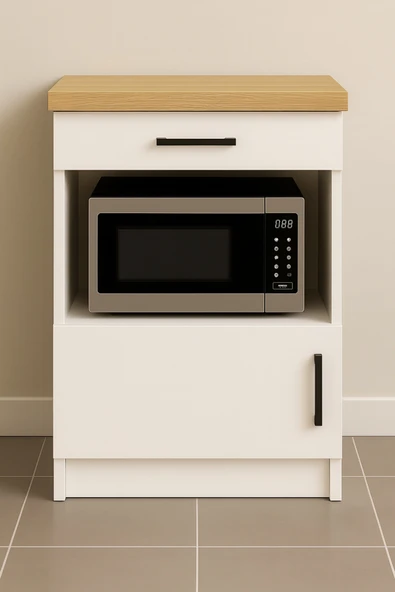 Tdesigno Dora Çok Amaçlı Dolap - Mikrodalga - Erzak - Mutfak - Kiler Dolabı - 60 cm ürün görseli 1