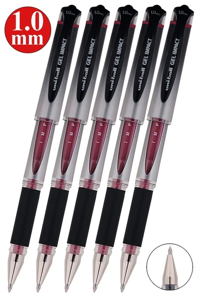 Kırmızı İmza Kalemi 5 Adet Uniball Gel İmpact 1.0 mm Roller Pilot Kalem Um-153S Roller Uçlu Likit Mürekkepli Pilot Kalem ürün görseli 1