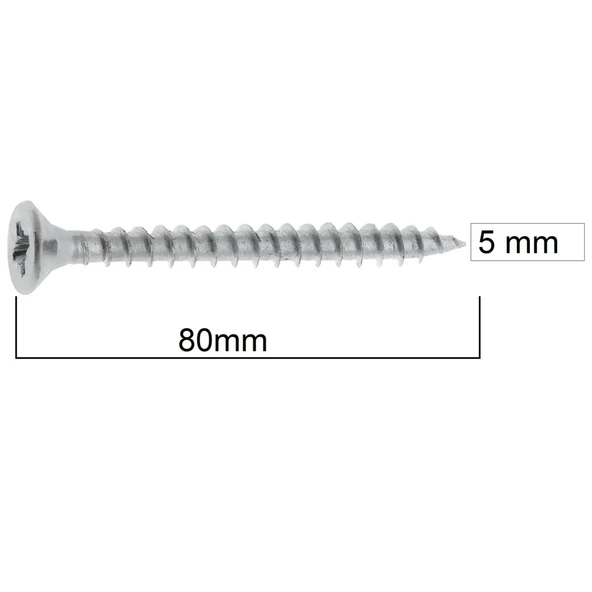 Meridyen Sunta Vidası 5x80 (200 Adet) - Resim 2