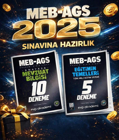 EVP Akademi 2025 MEB AGS Eğitim Temelleri ve Mevzuat Deneme 2 li Set ürün görseli 1