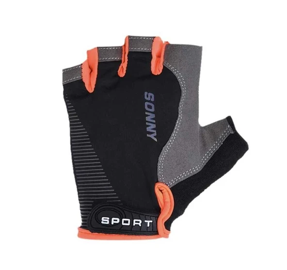 SPORT SONNY XBYC-HJ-1502 KISA PARMAK ELDİVEN XL SİYAH TURUNCU ürün görseli 1