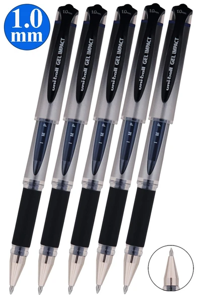Mavi İmza Kalemi 5 Adet Uniball Gel İmpact 1.0 mm Roller Pilot Kalem Um-153S Roller Uçlu Likit Mürekkepli Pilot Kalem ürün görseli 1