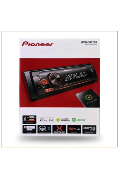 Pioneer MVH-S125UI 4x50 W Oto Teyp ürün görseli 1