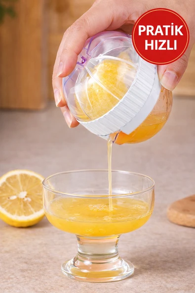 Pratik Narenciye Sıkacağı – Limon Portakal Nar Sıkacağı Ölçekli Hazneli El Tipi Sıkacak ürün görseli 1