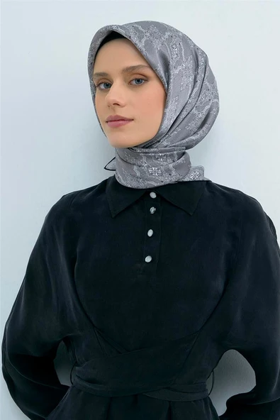 9522 ARMİNE SAF İPEK EŞARP - Resim 5