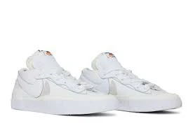 Nike Blazer Low x Sacai White Patent - Resim 5