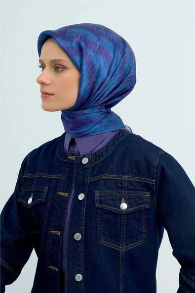 9525 ARMİNE SAF İPEK EŞARP - Resim 12