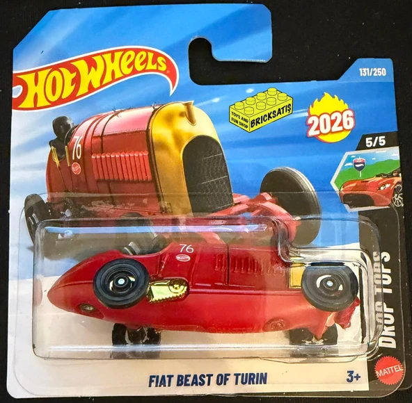 Hot Wheels Tekli Arabalar Fiat Beast Of Turin JJH48 (Drop Tops) ürün görseli 1
