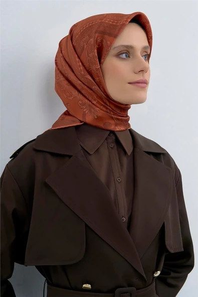 9537 ARMİNE SAF İPEK EŞARP - Resim 12