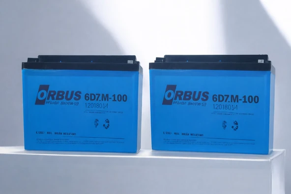 ORBUS 12V 100AMPER  2'Lİ PAKET 100AH 3 TEKERLEKLİ ELEKRİKLİ ARAÇLAR İÇİN JEL AKÜ - EBATLAR: 224x150x178mm ürün görseli 1