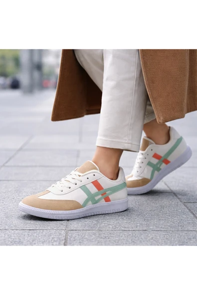 Kadın Sneaker Günlük Rahat Bağcıklı Spor Ayakkabı Kaymaz Taban ürün görseli 1