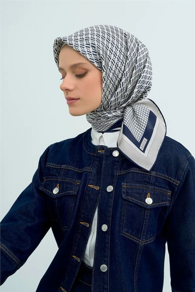 9502 AEMİNE SAF İPEK EŞARP - Resim 4