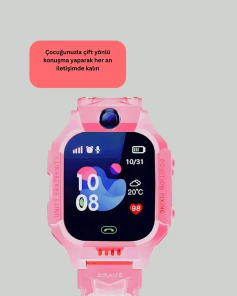 S10 AKILLI SAAT PEMBE - Resim 3