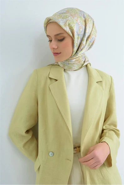 9508 ARMİNE SAF İPEK EŞARP - Resim 6