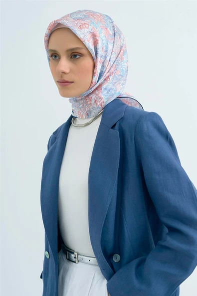 9508 ARMİNE SAF İPEK EŞARP - Resim 4