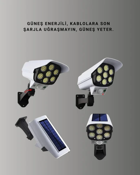 KAMERA GÖRÜNÜMLÜ BAHÇE LAMBA - Resim 3