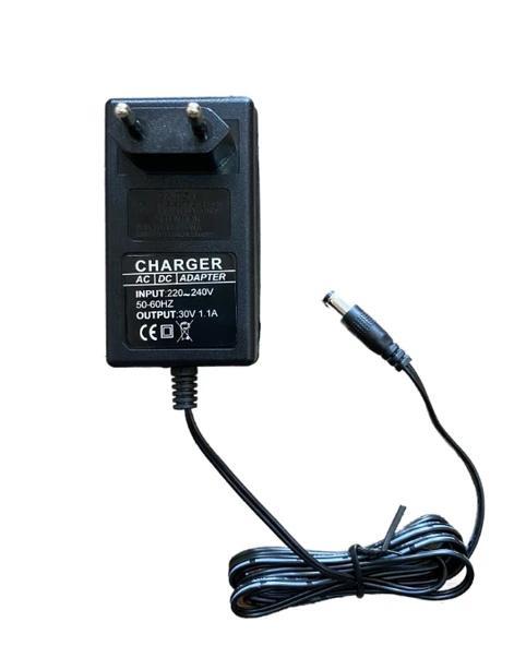 Dikey Süpürge Şarj Aleti 30V 1.1A 5.5x2.5 Uç Uyumlu Adaptör Güçlü Şarj ürün görseli 1