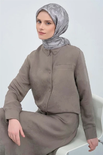 9537 ARMİNE SAF İPEK EŞARP - Resim 2