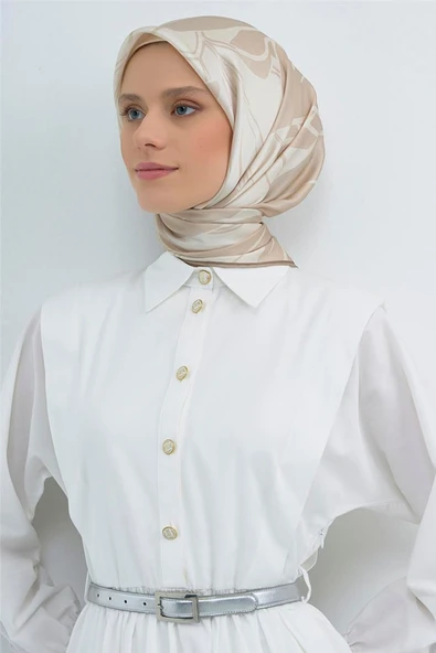 9553 ARMİNE SAF İPEK EŞARP - Resim 3