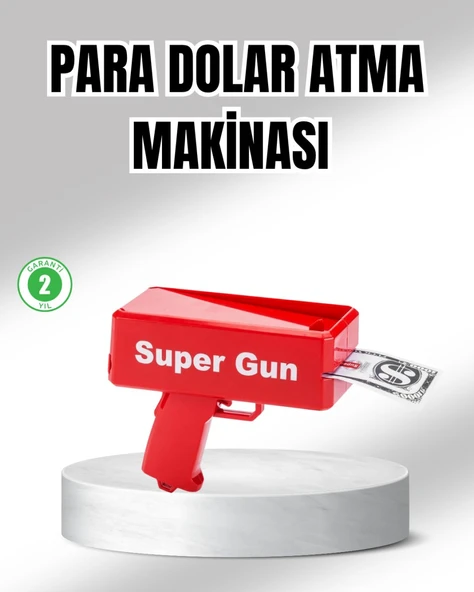 Super Money Gun Para Saçma Tabancası Yüksek Atış Güçlü Kırmızı Model ürün görseli 1