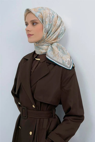 9508 ARMİNE SAF İPEK EŞARP - Resim 3