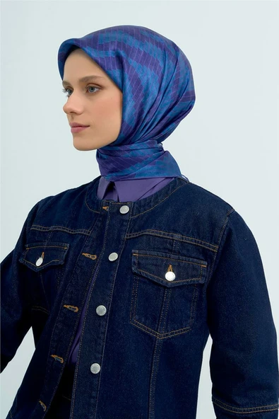 9525 ARMİNE SAF İPEK EŞARP - Resim 6