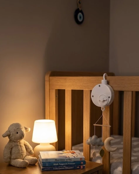 Taşınabilir Bebek Uyutucu Müzik Kutusu Pil Gerektirmeyen Mekanik Tasarım ürün görseli 1