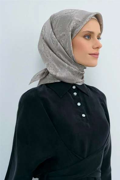 9522 ARMİNE SAF İPEK EŞARP - Resim 4