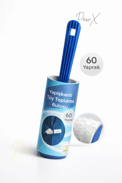 Yapışkanlı Tüy Toplama Rulosu 60 Yaprak Kedi Köpek Tüy Temizleme Kıyafet Koltuk Temizleyici ürün görseli 1