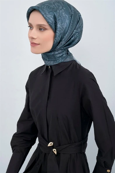 9537 ARMİNE SAF İPEK EŞARP - Resim 4