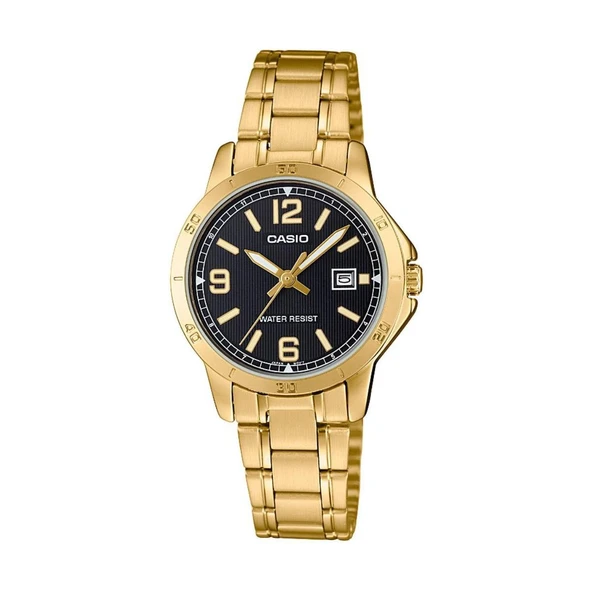 Casio LTP-V004G-1BUDF Quartz Çelik Altın Rengi Siyah Kadran 30 mm Kadın Kol Saati ürün görseli 1