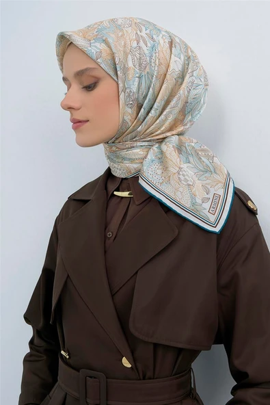 9508 ARMİNE SAF İPEK EŞARP - Resim 7