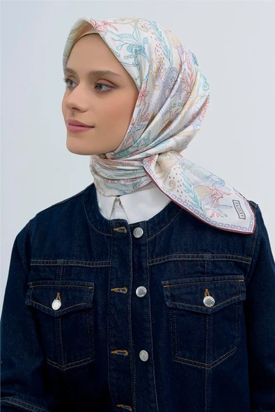 9545 ARMİNE SAF İPEK EŞARP - Resim 11